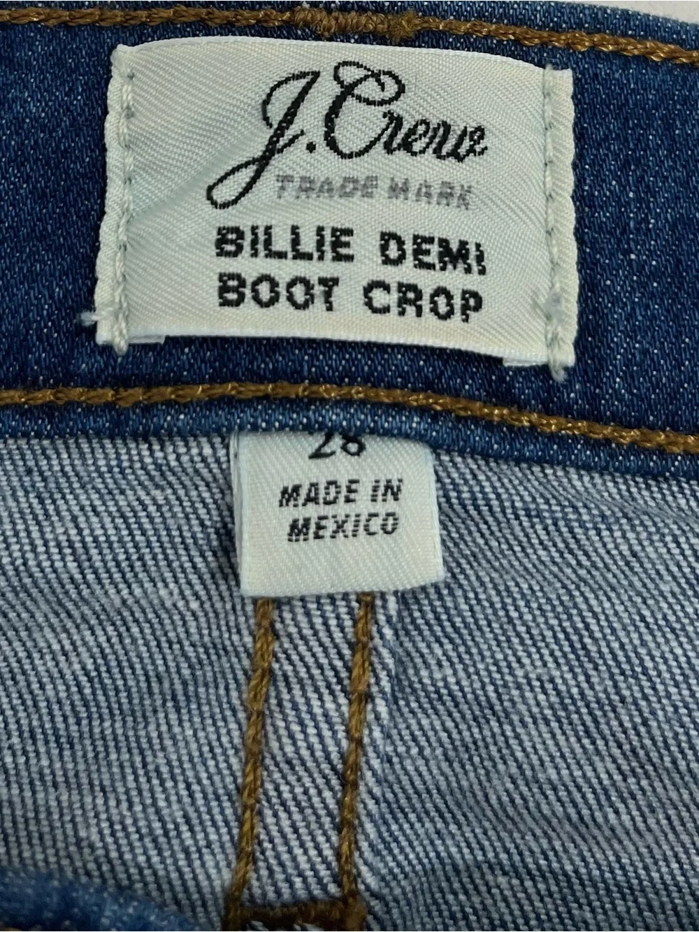 J. Crew Mid Wash Blue Straight-Leg Jeans with Subtle Distress